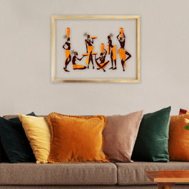 Wallity Cuadro Decorativo Enmarcado Multicolor 32 x 42 cm